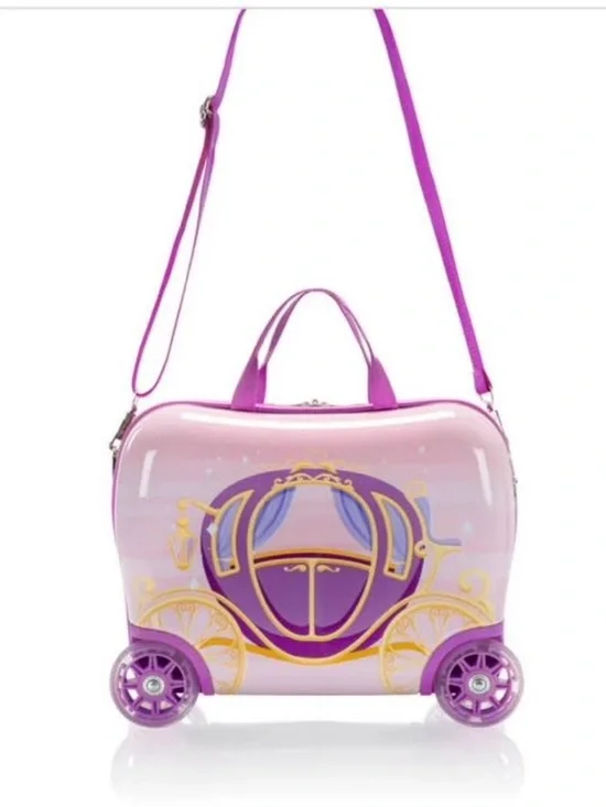 Kohl's Pink & Purple Princess Carriage Ride-On Kids Luggage - Picture 3 of 12